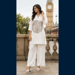 Ivory Majesty Printed Co-Ord Set