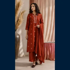 Rust Royal Classic Kurta Set