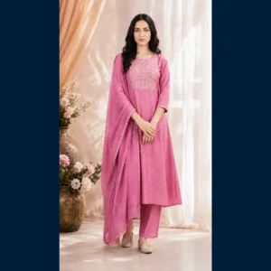 Pink Pearl Embroidered Kurta Set