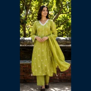 Green Bloom Classic Kurta Set