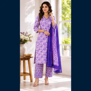 Purple Petal Luxe Kurta Set