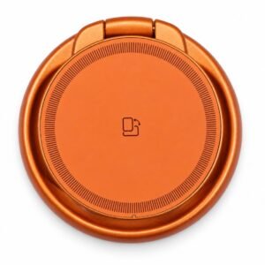 3-in-1 Foldable Wireless Charging Station, 15W Max Magnetic Phone Charger with 360° Rotatable Stand, Earbuds and Smartwatch Charging, Type-C Input, Travel-Friendly Design – Orange