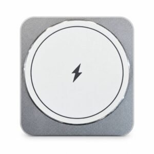 3-in-1 Foldable Wireless Charging Station, 15W Max Magnetic Charger Stand for Compatible Smartphone, Wireless Earbuds and Smartwatch, Adjustable Metal Travel Charging Dock - Grey