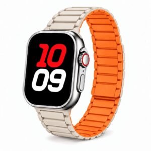 Armor Silicone Magnet Watch Band for 42mm, 44mm, 45mm, 46mm, 49mm Compatible With Apple Watch Ultra