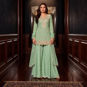 Pista Serenity Embroidered Sharara Set