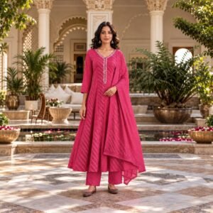 Rani Gulnaar Flared Dupatta Set